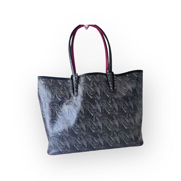 Christian Louboutin Cabata Leather Toile Tote & Pouch - Picture 4 of 10